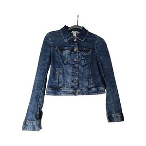 White House Black Market Dark Blue Jean Jacket
